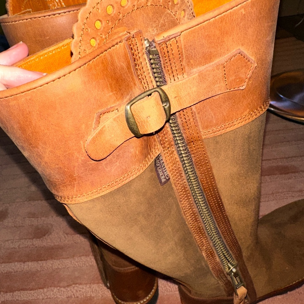 Penelope Chilvers Long Tassle Boots GENEROUS CALF - Tan! - Picture 7 of 10